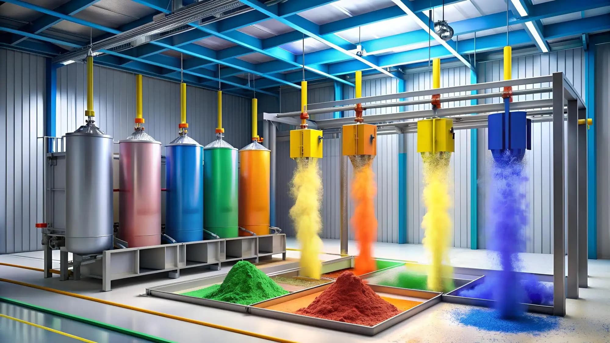 Toz boya uygulama görseli